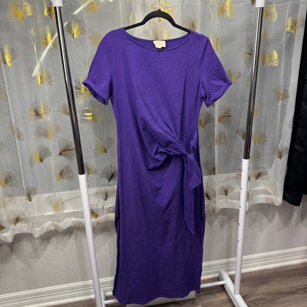 Sezane Elegant Purple Midi Dress